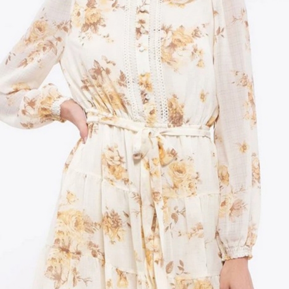 LOVE IS A ROSE❣️NEW Floral Boutique Mini Dress - Picture 2 of 8